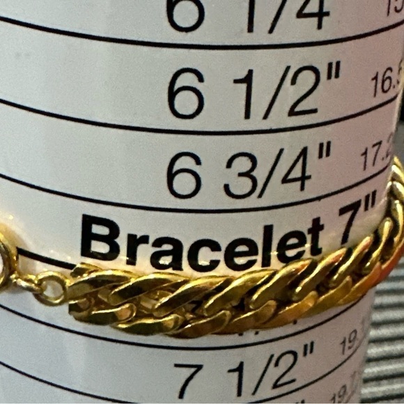 Americ Cuban Link Gold-Plated Bracelet Retro, Y2K, 70’s, 80’s, Vintage 0635 W - Picture 3 of 5